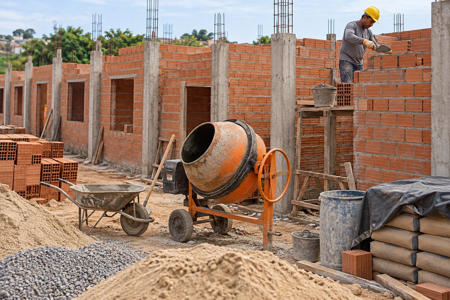 Imagem ilustrativa de kitnets em construção